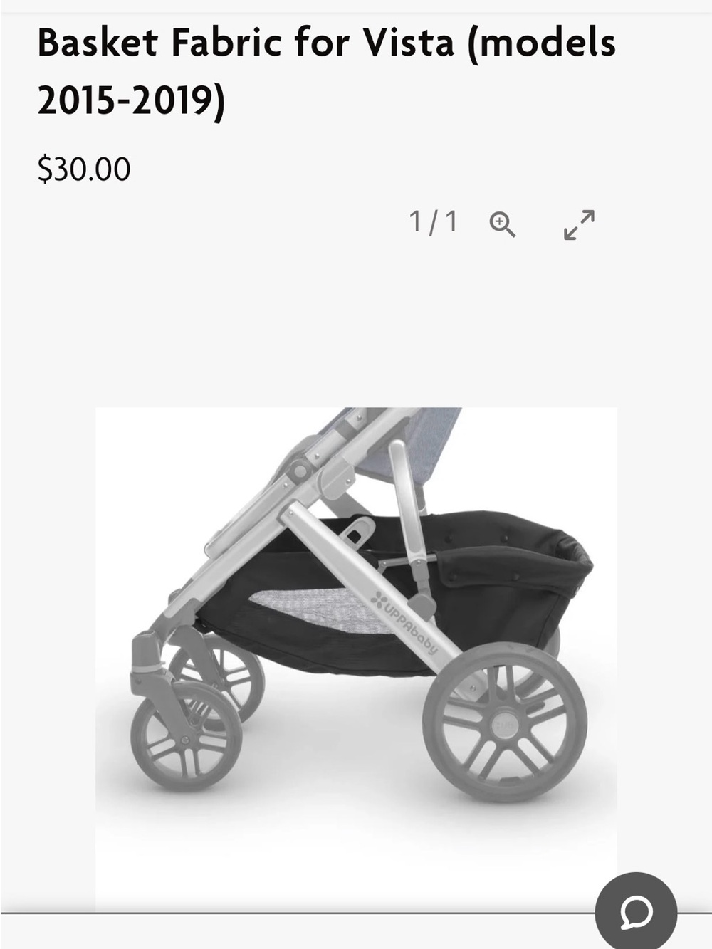 UPPAbaby Vista Basket Fabric - Black